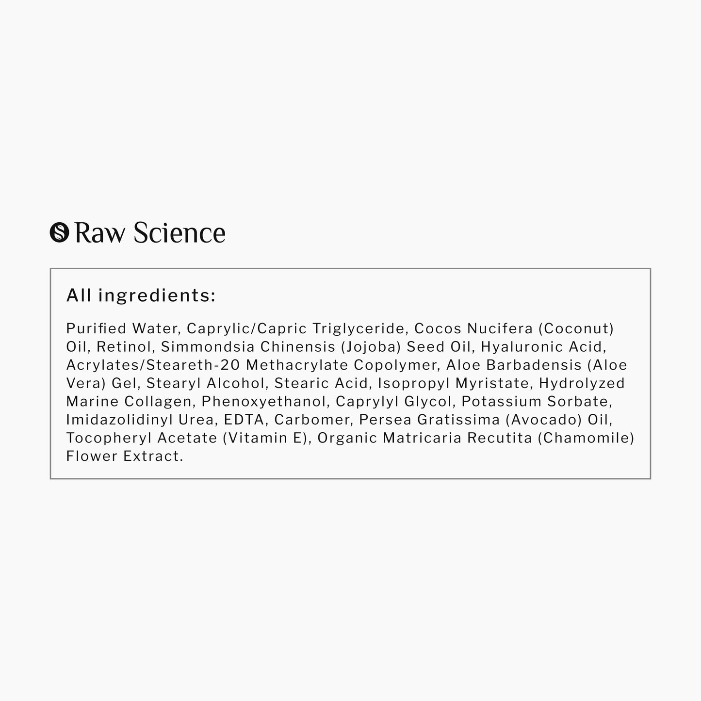 Retinol Cream for Face with Collagen and Hyaluronic acid