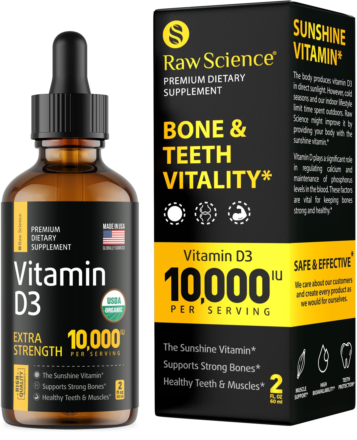 Drops with mct oil for bones, teeth & muscles