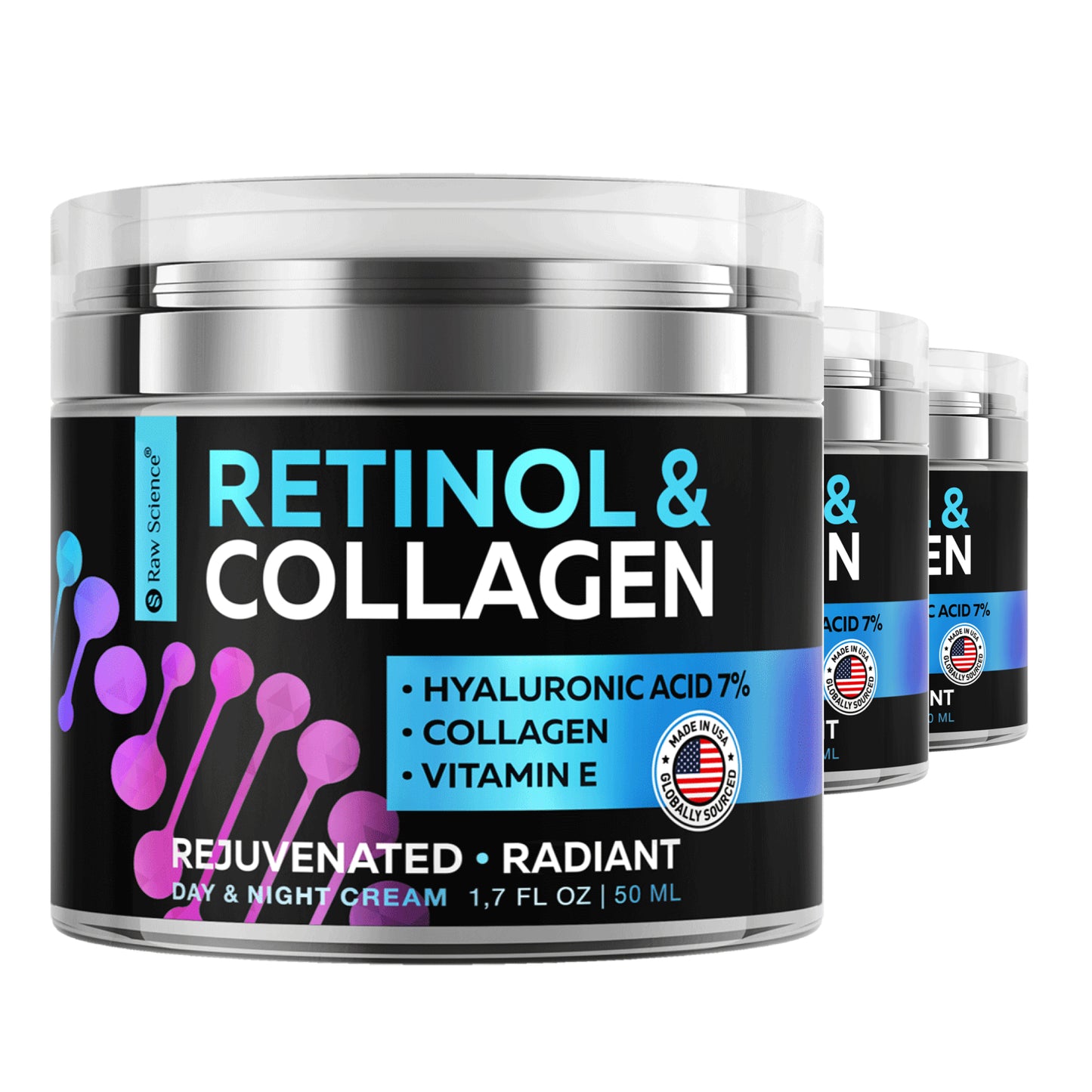 Retinol Cream for Face with Collagen and Hyaluronic acid