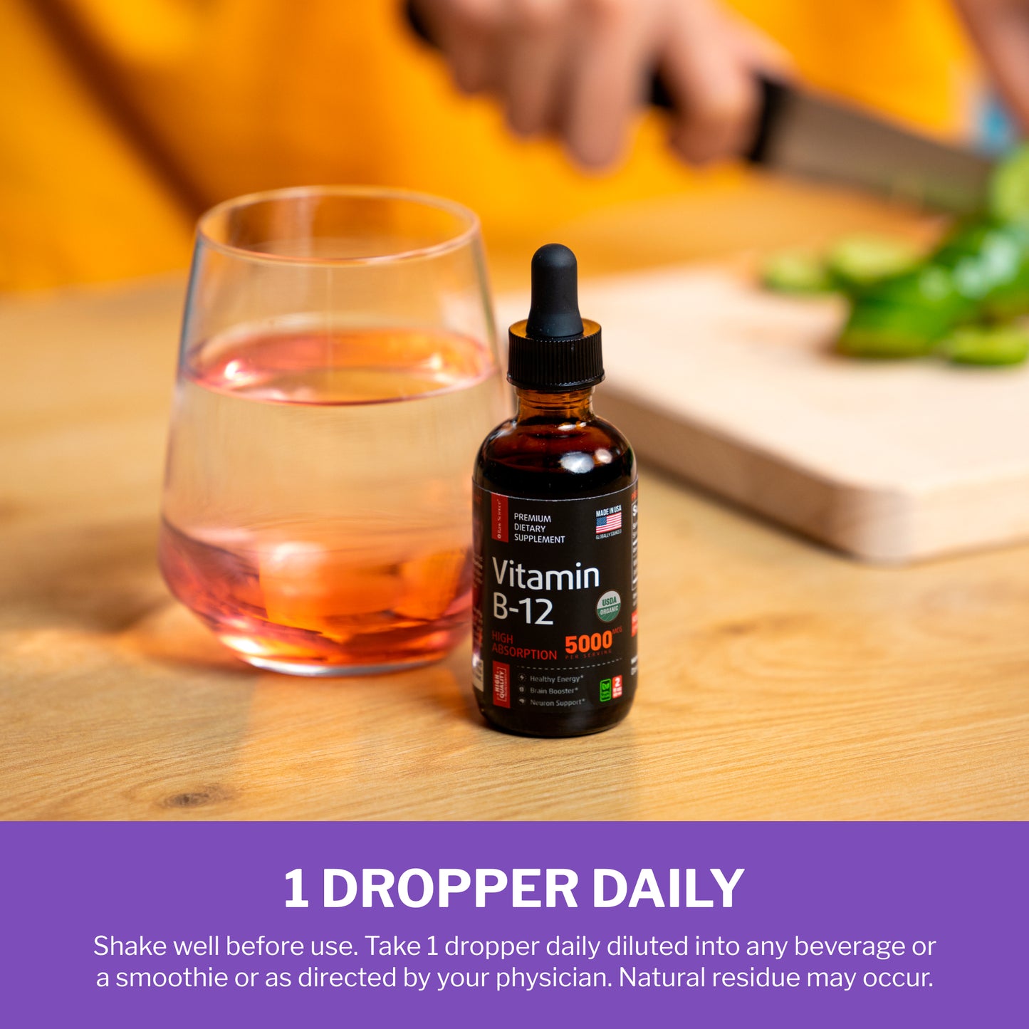 Liquid Vitamin B12 Drops (Methylcobalamin)