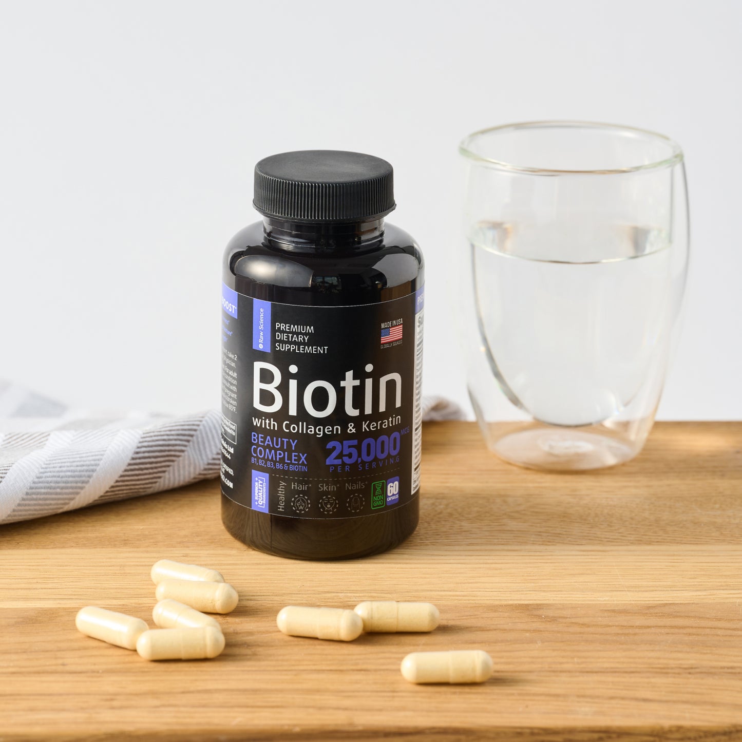 Biotin with Collagen and Keratin Capsules Buy 3 Get 1 Free