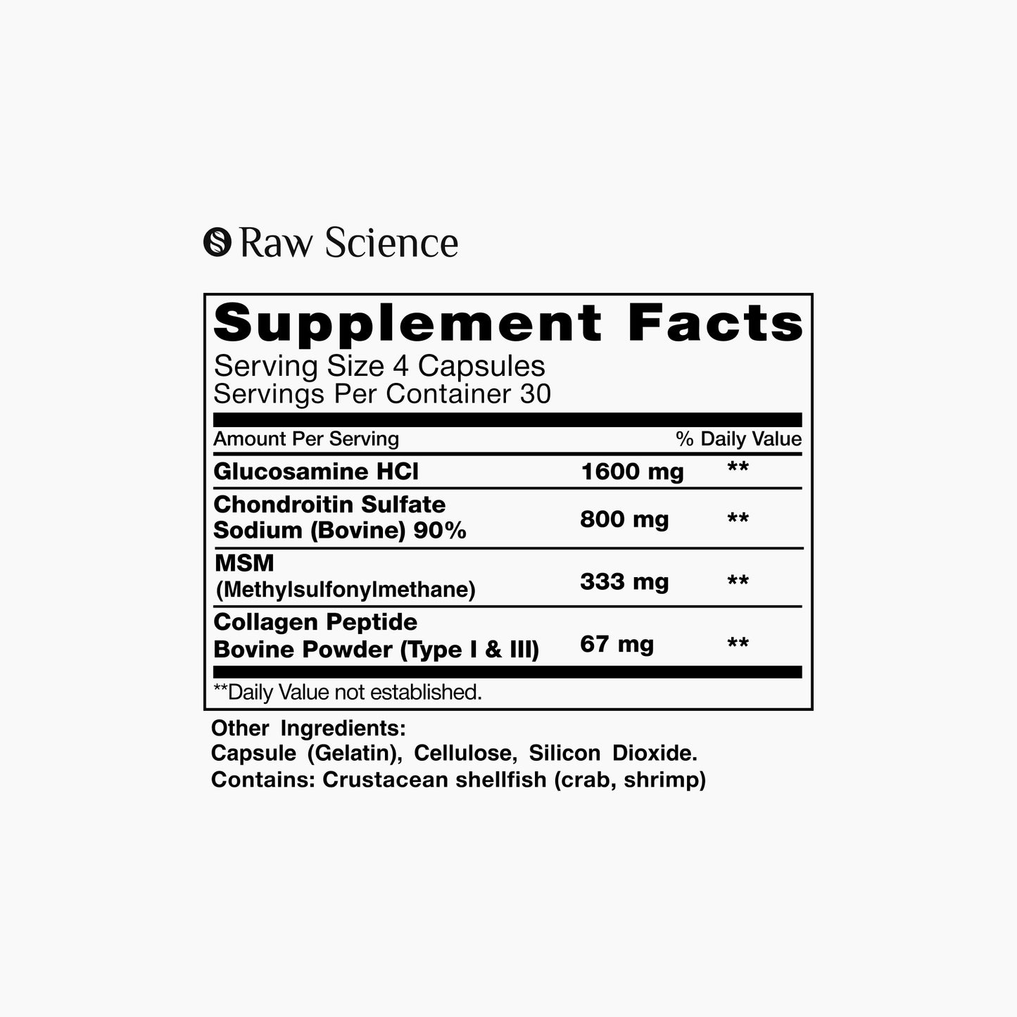 Glucosamine Chondroitin Complex with MSM