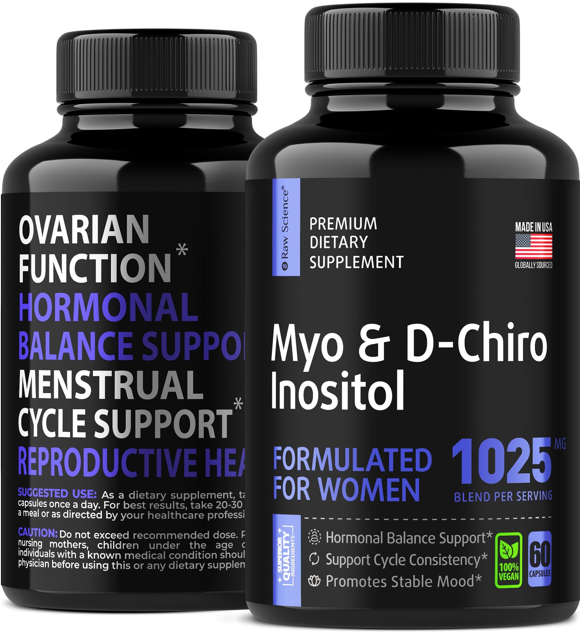 Myo-Inositol & D-Chiro Inositol Blend Capsule | 30-Day Supply | Most  Beneficial 40:1 Ratio | Hormonal Balance & Healthy Ovarian Function Support  for