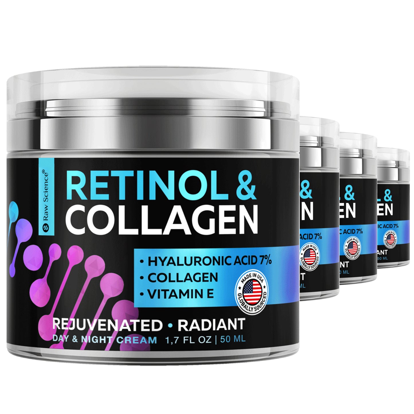Retinol Cream for Face with Collagen and Hyaluronic acid